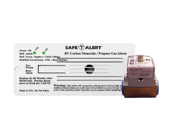 Safe-T-Alert 35 Series White Flush Mount CO/LP Gas Alarm with Trim Ring & Solenoid Valve Control  • 35-742-R-WT-KIT