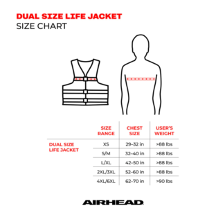 Airhead Trend Life Jacket Vest, Blue/Black, Adult XS  • 30081-07-A-BKSB