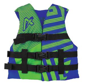 Airhead Trend Life Jacket Vest, Blue/Green, Youth  • 30081-03-A-BLLG