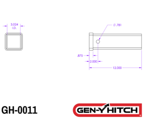 Gen-Y Hitch Weld-On Receiver Tube 3