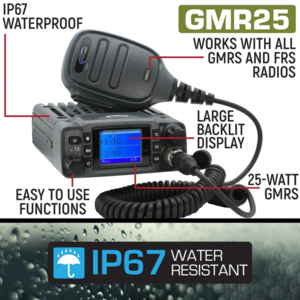 Rugged Radios Rugged Waterproof GMRS Mobile Radio  • GMR25