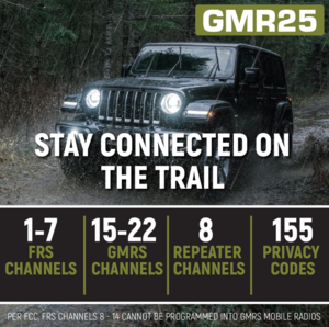 Rugged Radios Rugged Waterproof GMRS Mobile Radio  • GMR25