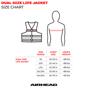 Airhead Bolt Life Jack Vest, Adult XS  • 30084-07-A-BR