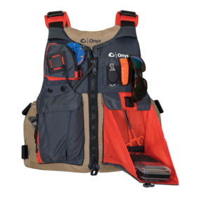 Onyx Outdoor Kayak Fishing Universal Tan/Grey Paddle Life Vest  • 121700-706-004-17