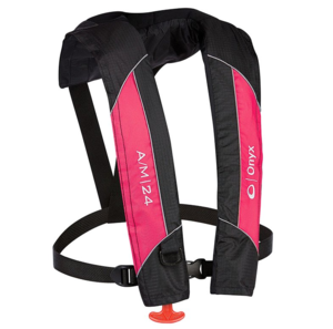 Onyx Outdoor A/M-24 PFD Pink/Black Inflatable Life Jacket  • 132000-105-004-14