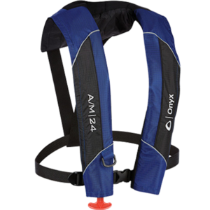 Onyx Outdoor 15 - A/M-24 PFD Blue Inflatable Life Jacket  • 132000-500-004-15