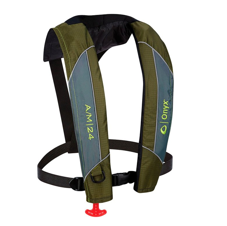 Onyx Outdoor A/M-24 PFD Green Inflatable Life Jacket  • 132000-400-004-18