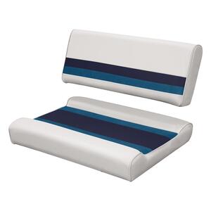 Wise Deluxe Series Flip-Flop Seat Cushion Set, White/Navy/Blue  • 8WD125FF-1008