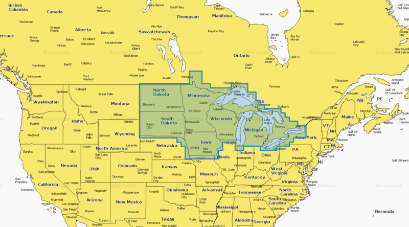 Navionics+ U.S. North & Great Lakes  • 010-C1368-30