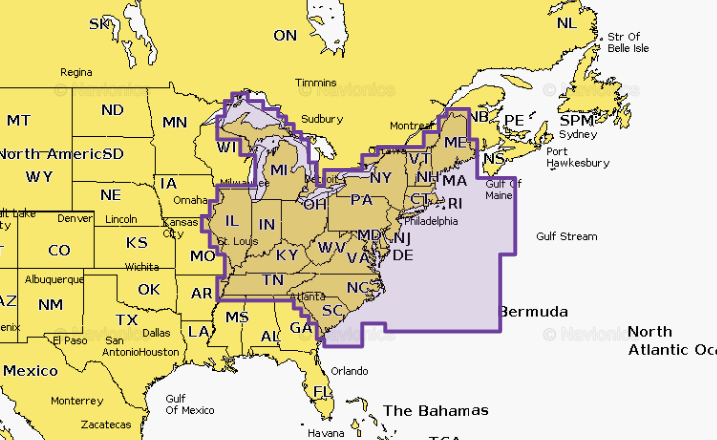 Navionics+ U.S. East  • 010-C1370-30