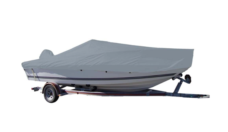 Carver Sun-Dura Styled-To-Fit Boat Cover F/19.5' V-Hull Center Console Fishing Boat - Grey  • 70019S-11