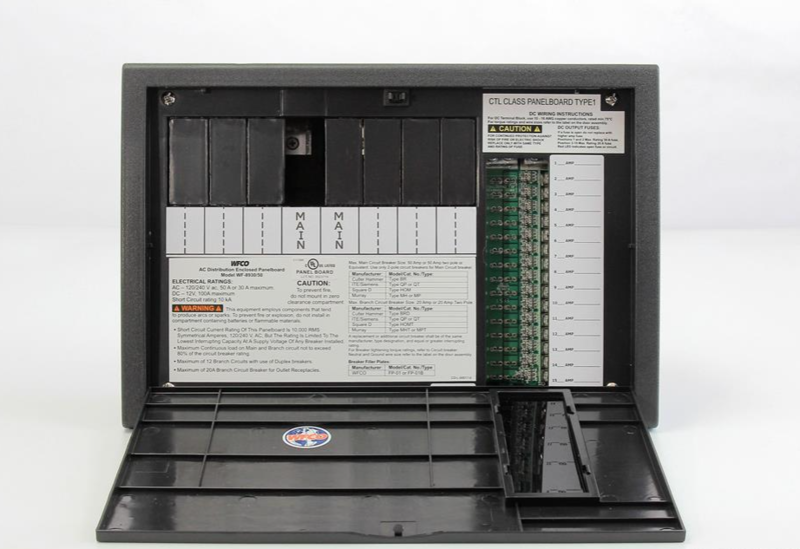 WFCO 30/50 Amp AC Distribution Panel - Black  • WF-8930/50NPB