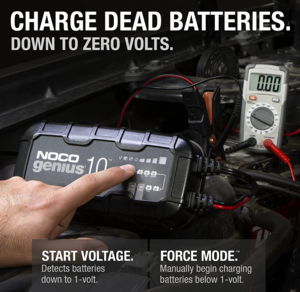 Noco 10-Amp Battery Charger, Battery Maintainer, and Battery Desulfator  • GENIUS10