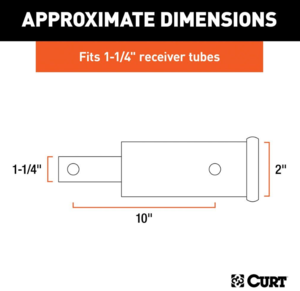 Curt Receiver Tube Adapter, 1-1/4