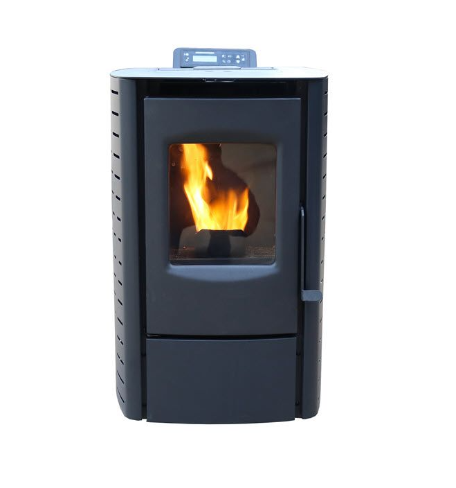 Cleveland Iron Works Mini Pellet Stove, 25,000 BTU, 800 Sq Ft Heating Area  • F500215