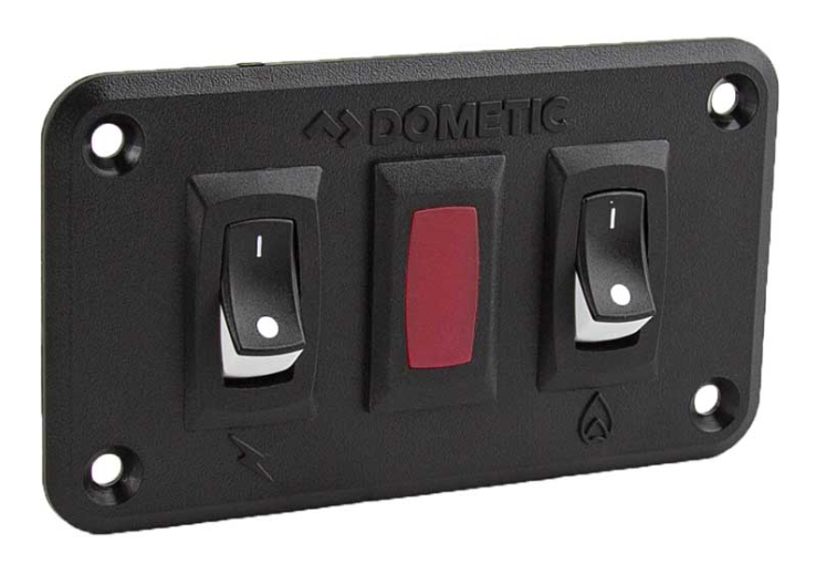 Dometic Water Heater Switch Kit, Dual Panel, 12 VDC, Black  • 91270