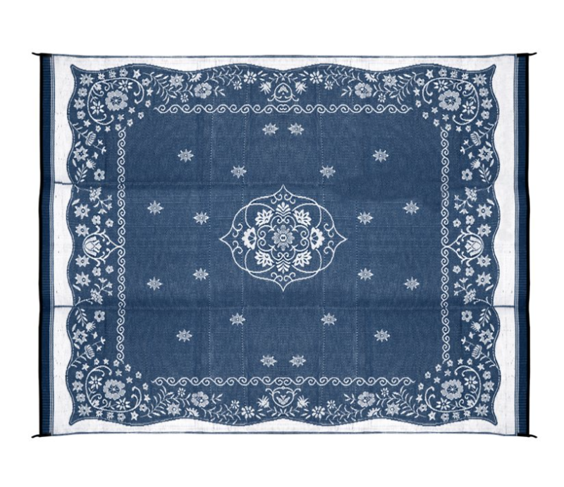 Camco Outdoor Mat 9' x 12' - Oriental, Blue / White  • 42851