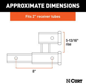 Curt Dual Receiver Extender, 2