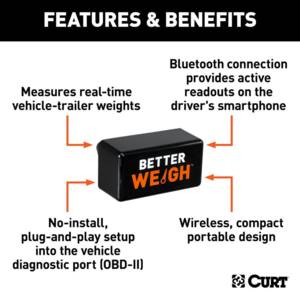 Curt BetterWeigh Mobile Towing Scale w/ TowSense Technology • 51701