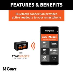 Curt BetterWeigh Mobile Towing Scale w/ TowSense Technology • 51701