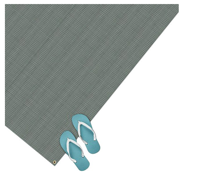 Carefree Dura-Mat 12'W x 8'L Gray Woven Bonded Vinyl Awning Mat  • 181271