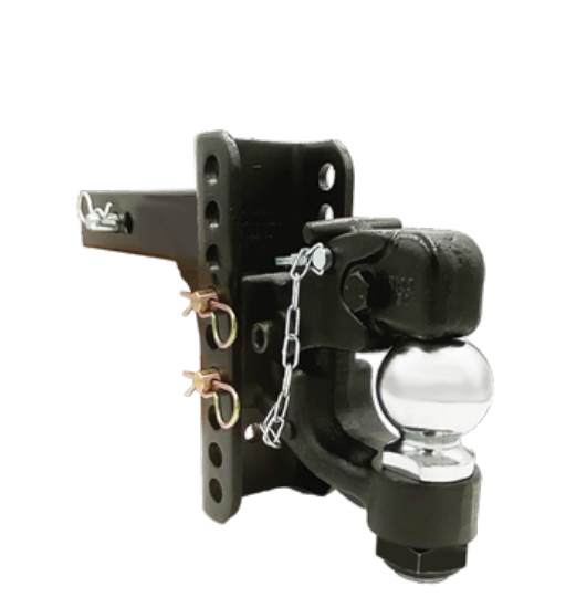 Blue Ox Adjustable Hitch Ball Mount With Pintle Hook, 2