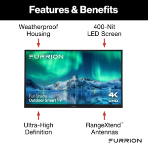 Furrion Aurora Full-Shade 4K LED Outdoor Smart TV - 55