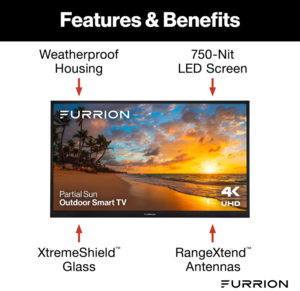 Furrion Aurora Partial-Sun 4K LED Outdoor Smart TV - 50