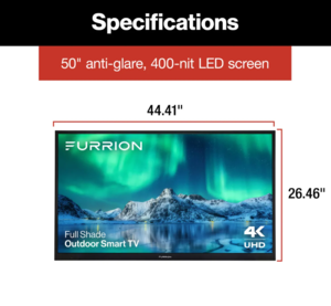 Furrion Aurora Full-Shade 4K LED Outdoor Smart TV - 50