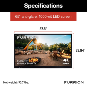 Furrion Aurora Full-Sun 4K LED Outdoor Smart TV - 65