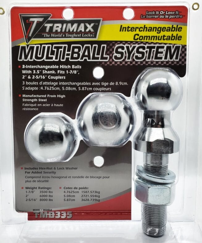 Trimax Interchangeable Hitch Ball Set with 1-7/8