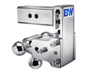 B&W Tow & Stow Adjustable Tri-Ball Mount - Chrome - 2.5