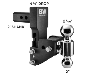 B&W MultiPro Tow & Stow Adjustable Dual-Ball Mount - 2