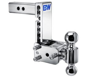 B&W Tow & Stow Adjustable Dual-Ball Mount - Chrome - 2