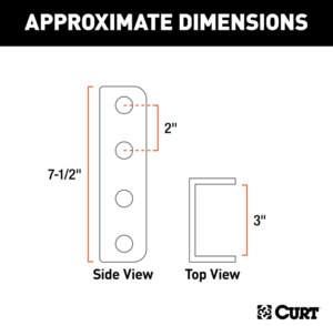 Curt Adjustable Coupler Channel, 3