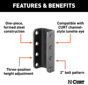 Curt Adjustable Coupler Channel, 3