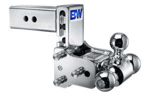 B&W Tow & Stow Adjustable Tri-Ball Mount - Chrome - 2.5