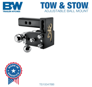 B&W Tow & Stow Adjustable Tri-Ball Mount - Browning - 2