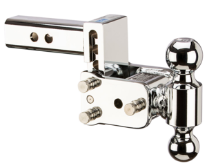 B&W Tow & Stow Adjustable Dual-Ball Mount - Chrome - 2