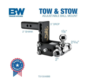 B&W  Tow & Stow Adjustable Tri-Ball Mount - Browning - 2