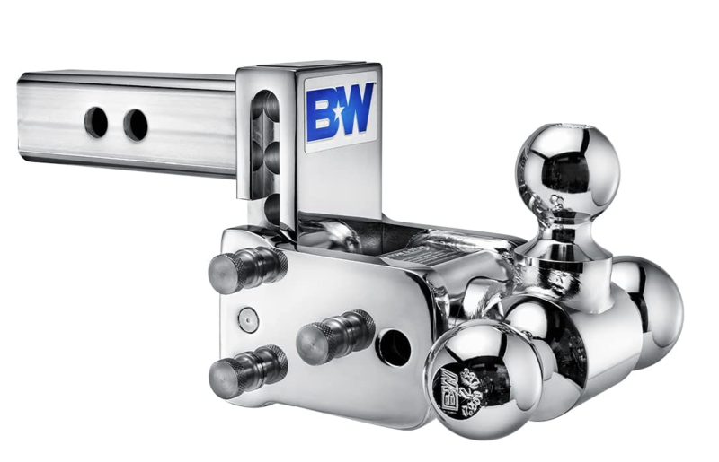 B&W  Tow & Stow Adjustable Tri-Ball Mount - Chrome - 2