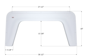 Icon Polar White Single Axle Fender Skirt, 1/2