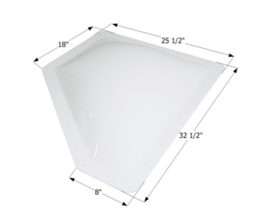 Icon White Neo Angle Outer Skylight, 25.5