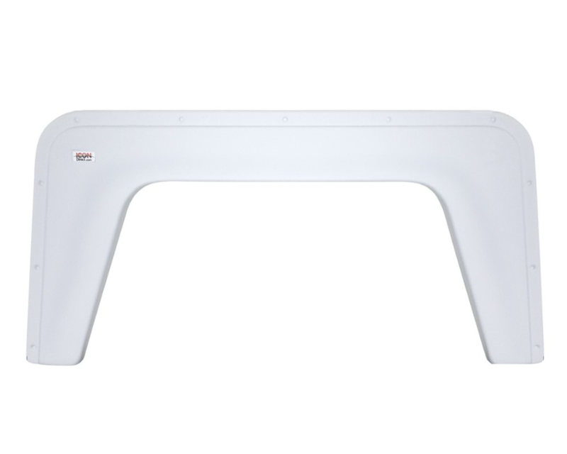 Icon Polar White Single Axle Fender Skirt, 1/2