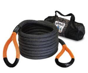Bubba Rope 30' Black Power Stretch Recovery Rope (Orange Eye)  • 176680ORG