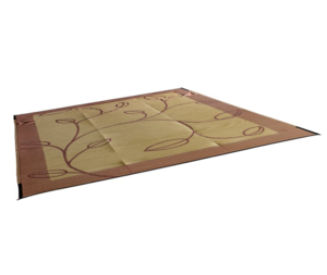 Camco Outdoor Mat 9' x 12' - Leaf, Brown/Tan  • 42855