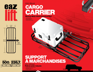 Eaz-Lift Hitch Mounted Cargo Carrier - 51.5