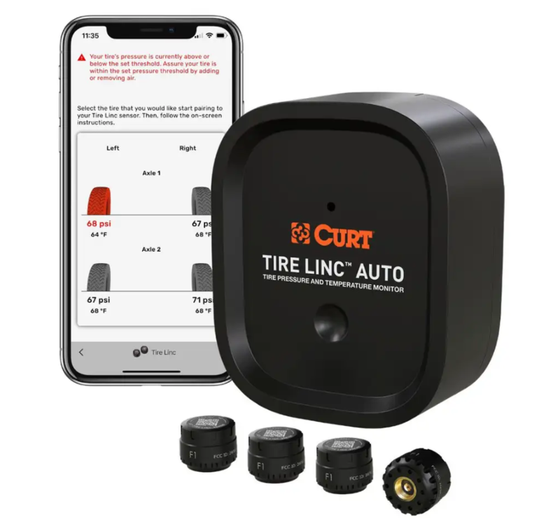 Curt Tire Linc Auto Advanced TPMS Tire Pressure Monitoring System  • 57009