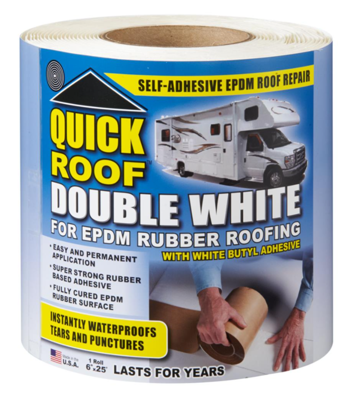 CoFair Quick Roof EPDM Rubber White Roll Tape, 6