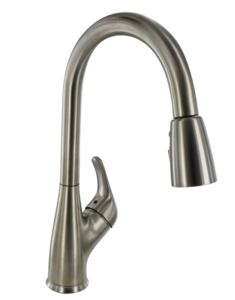 Valterra Brushed Nickel Pull-Down Hybrid Kitchen Faucet with Knob Handle  • PF231461